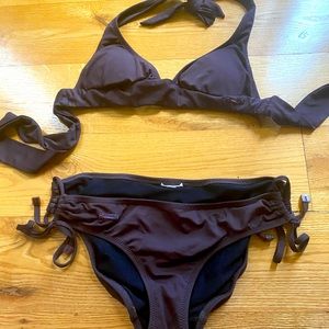 Speedo women's two piece brown Bikini Swimsuit